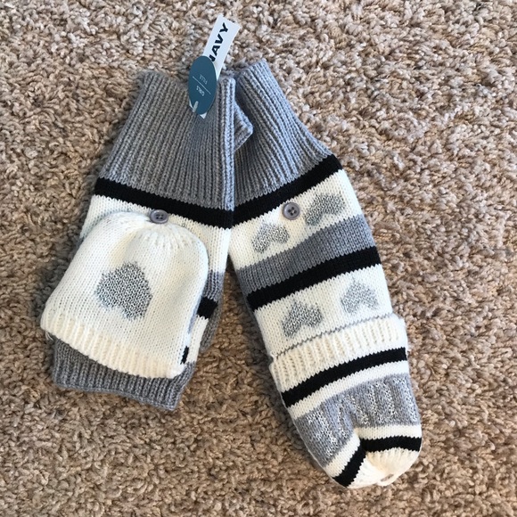 NWT Girls Old Navy L/XL convertible mittens - Picture 2 of 3